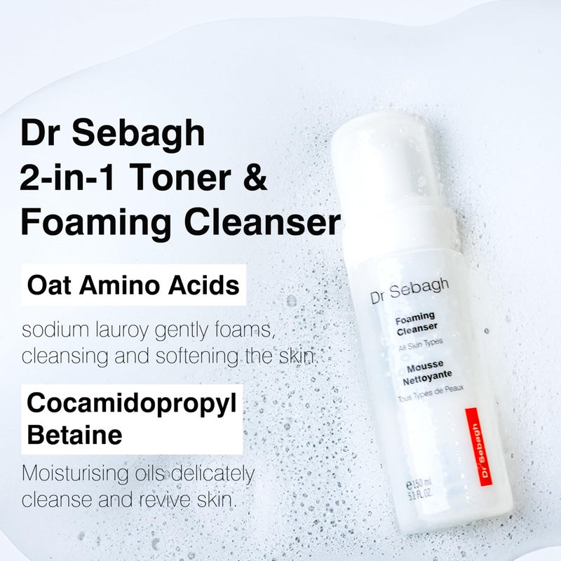 Dr. Sebagh Dr Sebagh 2-in-1 Toner & Cleanser (5.1 fl oz) - Gentle Face Wash - Deep Pore Cleanser & Makeup Remover - Foam Cleanser for Oily Skin - Award-Winning - Image 4